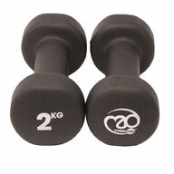 Fitness Mad -käsipainot 2 kg (musta, neopreeni)