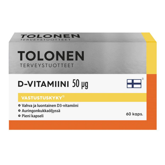 Tolonen D-Vitamiini 50 mikrog 60 kaps