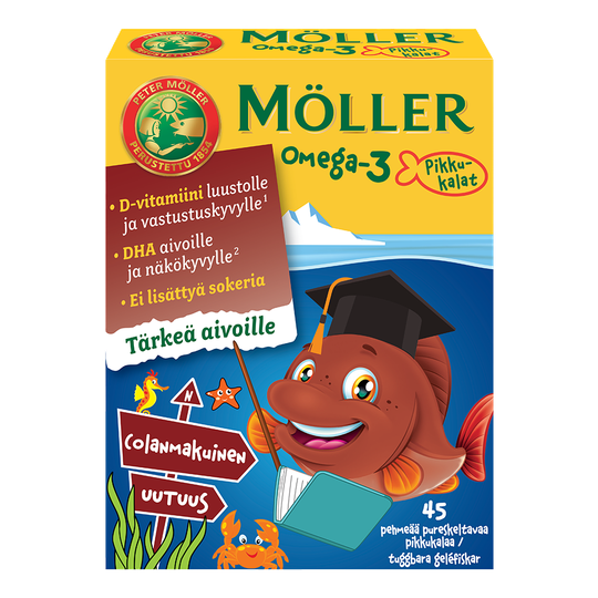 Möller Omega-3 Pikkukalat Colanmakuinen 45 kpl