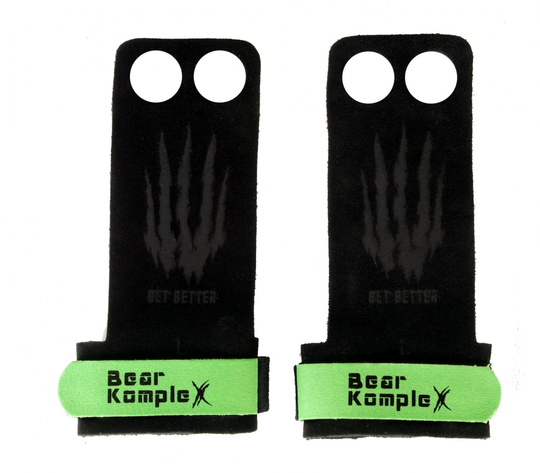 Bear Komplex 2 Hole Hand Grips Green L