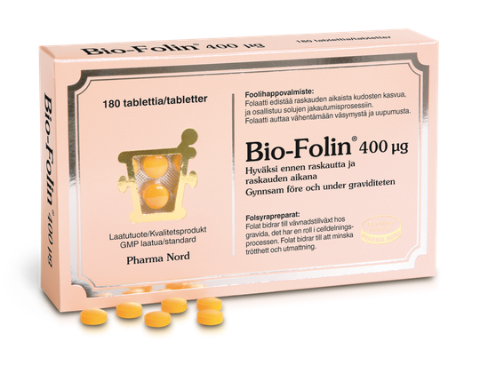 Bio-Folin 400 mikrog 180 tabl