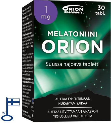 Melatoniini Orion 1 mg 30 suussa hajoavaa tablettia