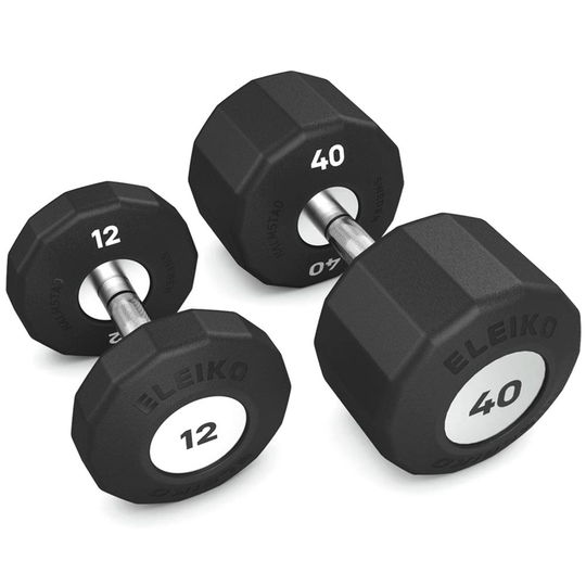 Eleiko Evo Dumbbell Fixed Set 12-40 kg, Kromi