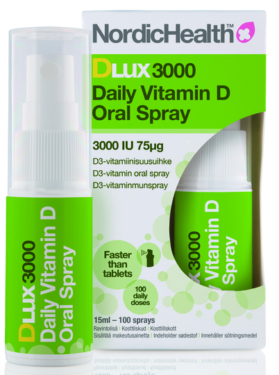 Nordic Health DLux 3000 D3 75 mikrog 15 ml -suusuihke