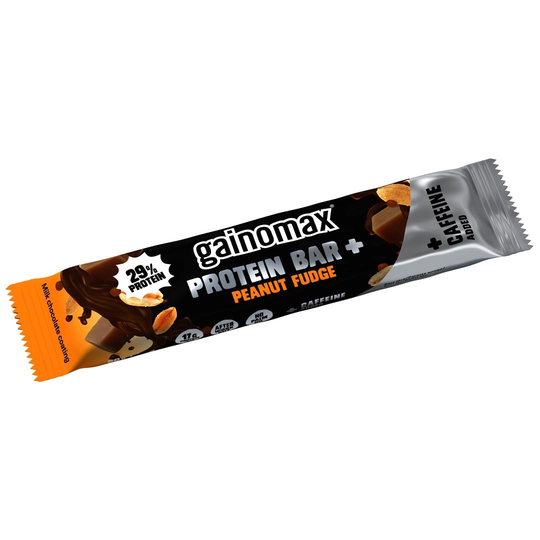 Gainomax Protein Bar + Value 60 G Peanut Fudge Caffeine
