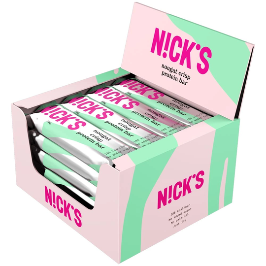 12 X Nicks Protein Bar 50 G Nougat Crisp