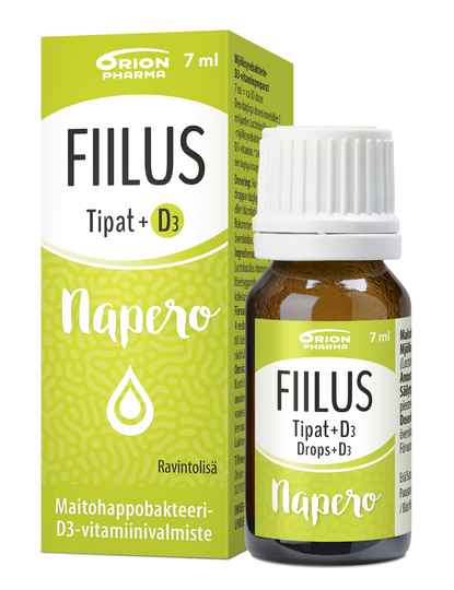 Fiilus Napero +D3 tipat 7 ml (n. 30 annosta)