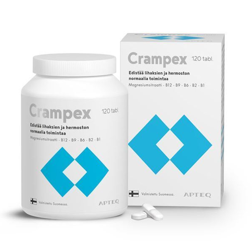 Crampex Magnesium+B-vitamiinivalmiste 120 tablettia