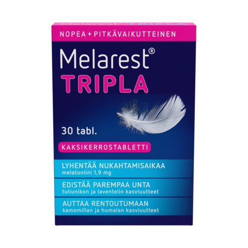 Melarest Tripla 1,9 mg melatoniini 30 tablettia