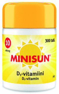 Minisun D-vitamiini 10 mikrog 300 tablettia
