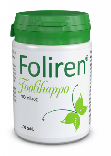 Foliren 400 mikrog 100 tablettia